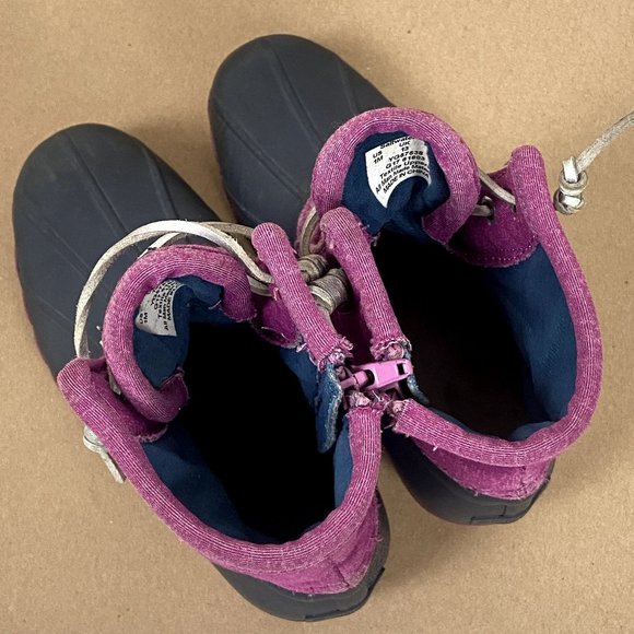 Sperry Saltwater Duck Boot Girls Size 1 Pink Black Lace Up - Picture 8 of 9